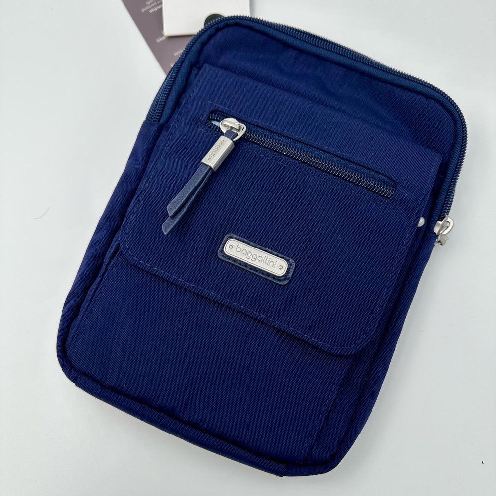 Baggallini Women’s RFID Journey Crossbody Navy Blue Lightweight Travel Purse